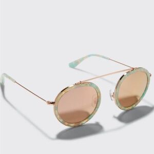 KREWE Conti Round Mirrored Sunglasses